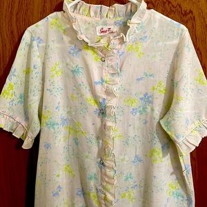 Vintage Mid-Century Floral House Coat